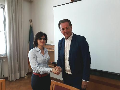 Incontro tra l’attuale assessore regionale all’Ambiente, Fabio Scoccimarro, e il precedente Sara Vito – Gorizia 11/06/2018